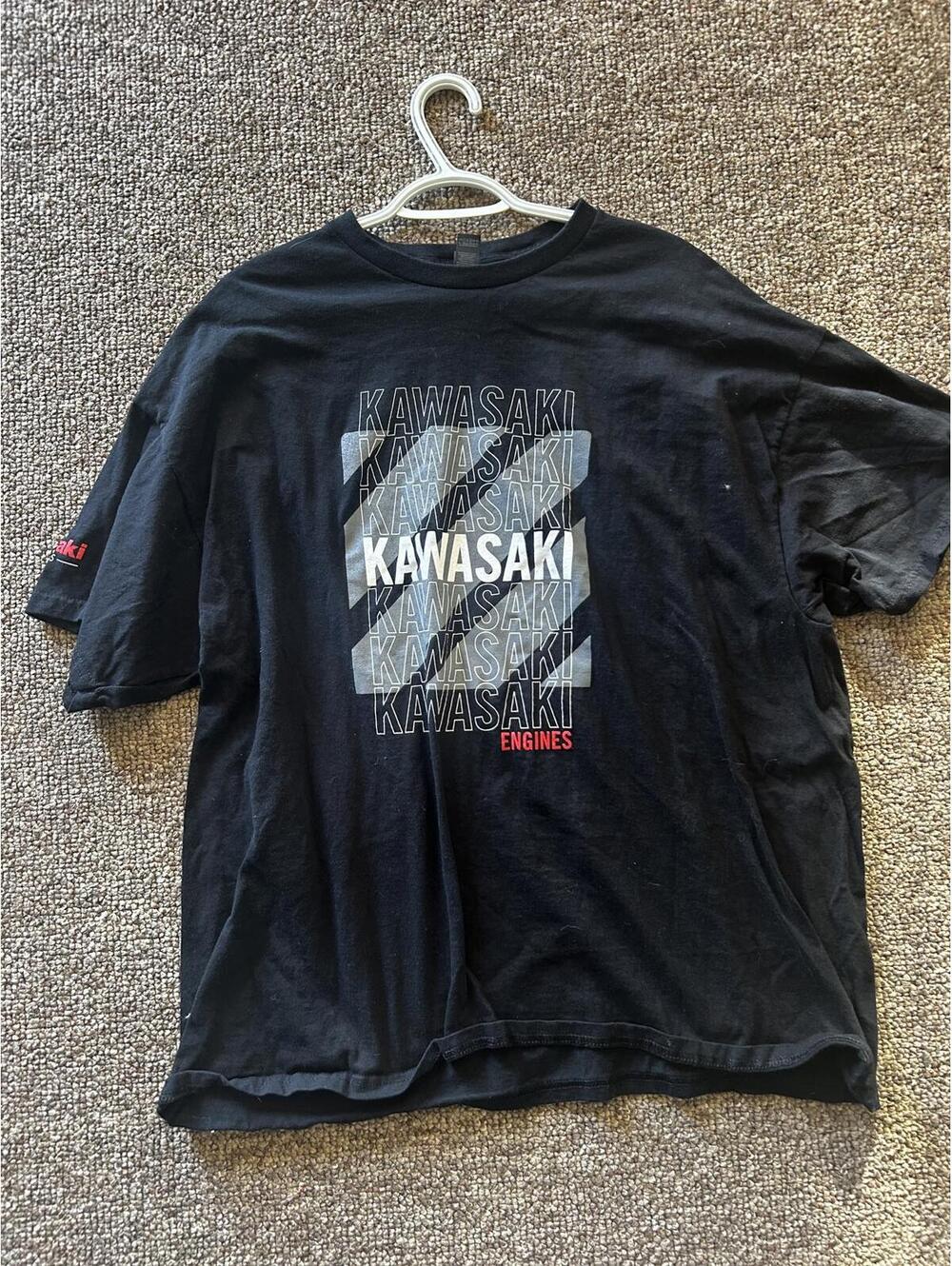 Kawasaki Engines Black Graphic T-Shirt Gildan 2XL